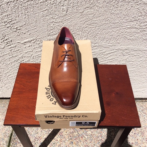 Vintage Foundry Brown Cap Toe Derby Shoes - Picture 2 of 7